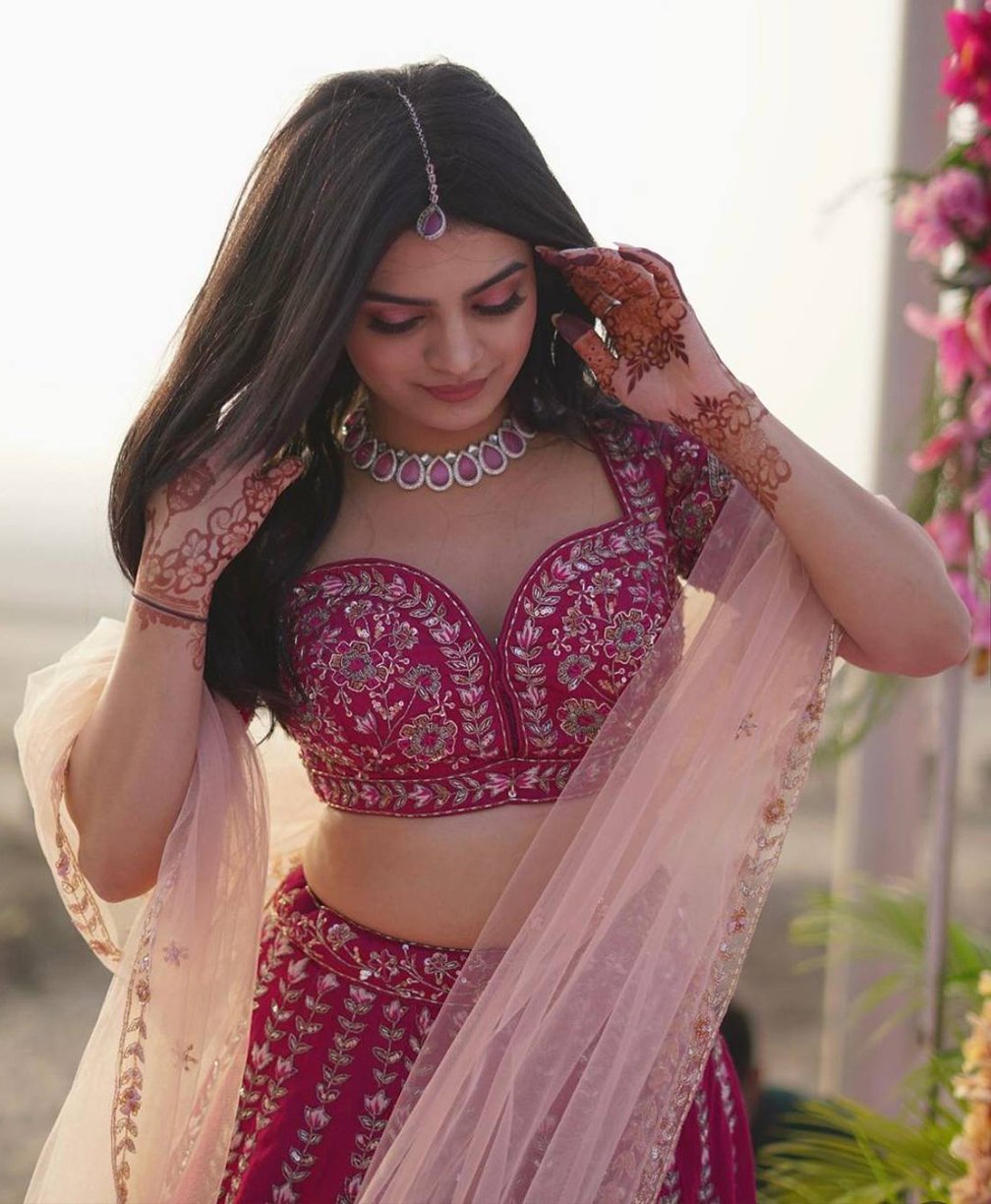 Heavy Slub Silk Dori & Sequined Lehenga Set